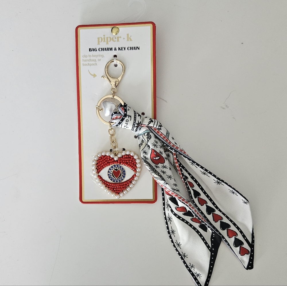 NWT Piper K Beaded Evil Eye + Tarot Artwork Scarf